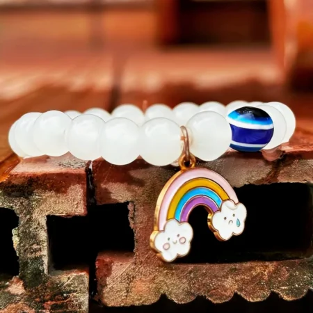 Bracelets with Rainbow and evil Charm For Women & Girls 1