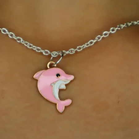 Dolphin charm pendant for girls anti tarnish