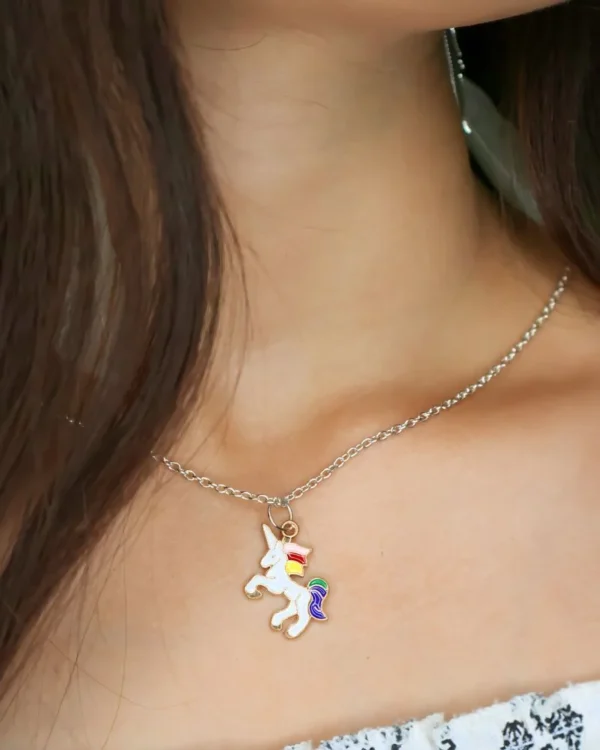 Unicorn Pendant Necklace with gold chain- Exquisite unicorn jewellery for girls