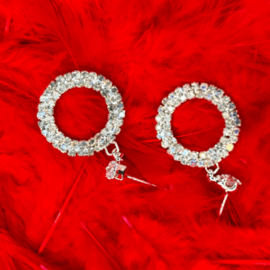 Crystal Embellished Round Hoop Earrings | Glam Night Edit