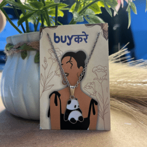 Cute Panda Pendant Necklace – Silver Chain | by Buyकरे