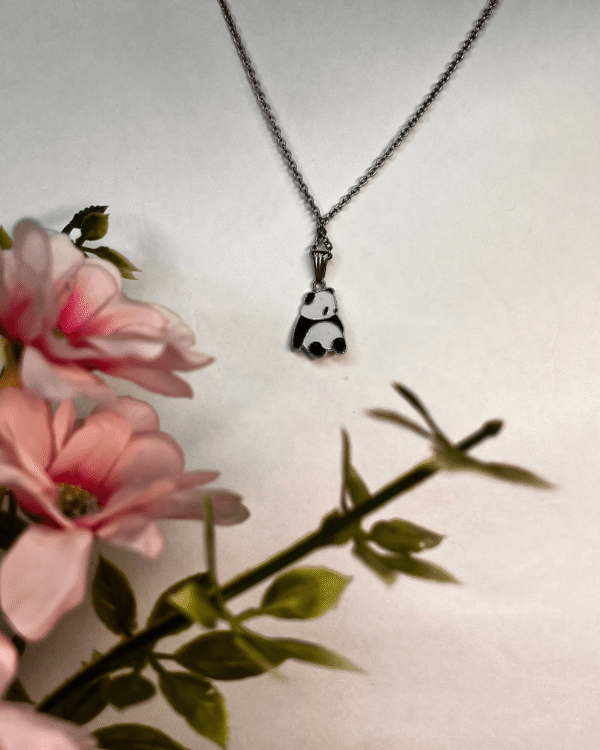 Cute Panda Pendant Necklace – Silver Chain | by Buyकरे - Image 3