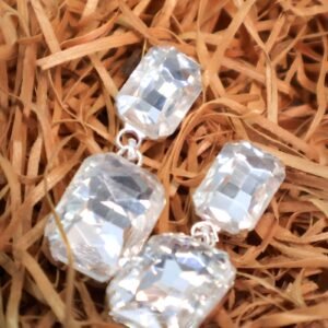 Double Crystal Drop Earrings – Elegant Radiance
