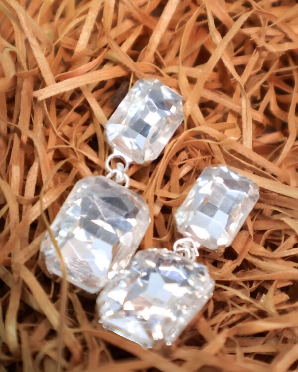 Double Crystal Drop Earrings – Elegant Radiance